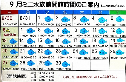 9月カレンダー